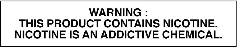 The Forbidden Juice Company 1 Warning : This Product Contains Nicotine. Nicotine is an Addictive Chemical.