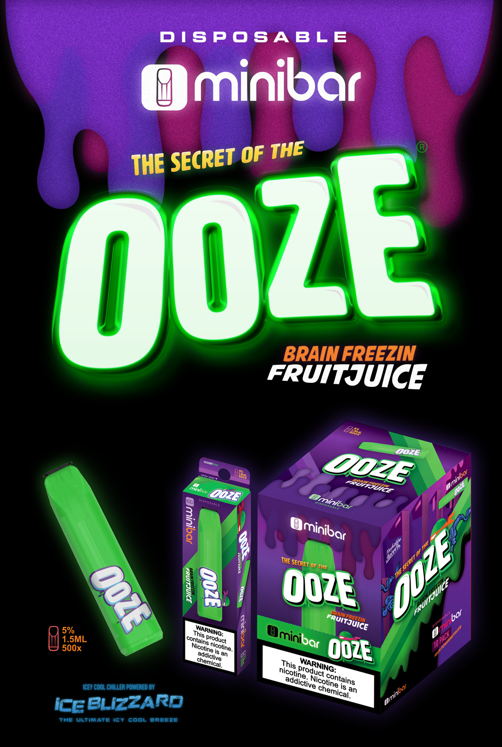 Ooze Fruitjuice Minibars Disposable Pods