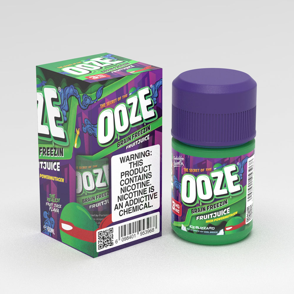 Colorful vape bottles piled together